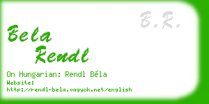 bela rendl business card